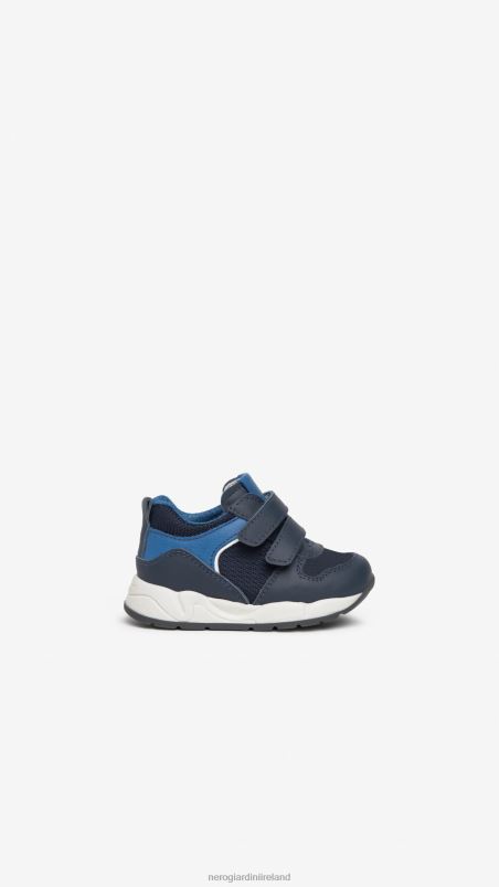 NeroGiardini Boy Art. I324970M Junior leather and canvas sneakers Incanto N8HP4376