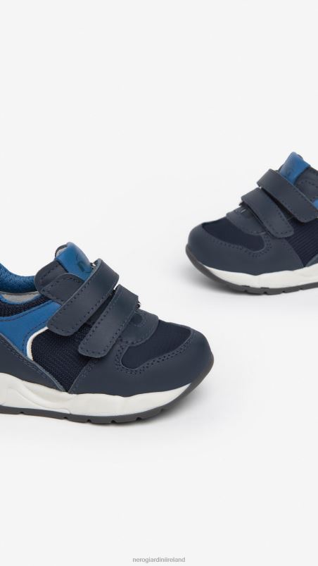 NeroGiardini Boy Art. I324970M Junior leather and canvas sneakers Incanto N8HP4376