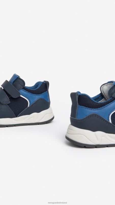 NeroGiardini Boy Art. I324970M Junior leather and canvas sneakers Incanto N8HP4376