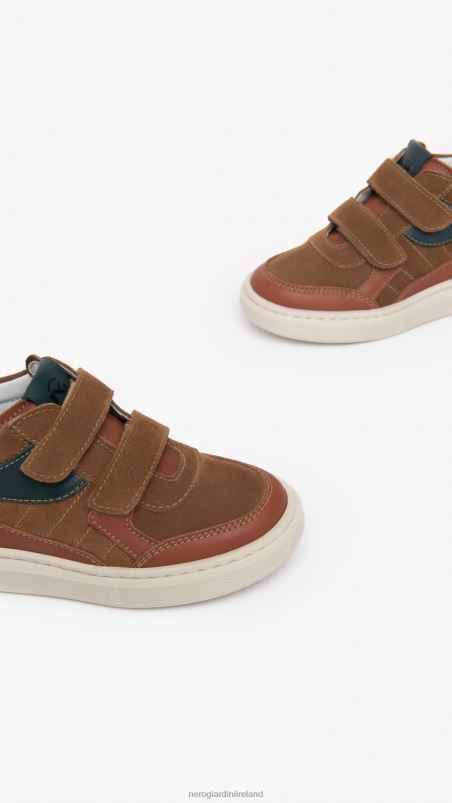 NeroGiardini Boy Art. I328980M Junior leather sneakers Cuoio N8HP4384