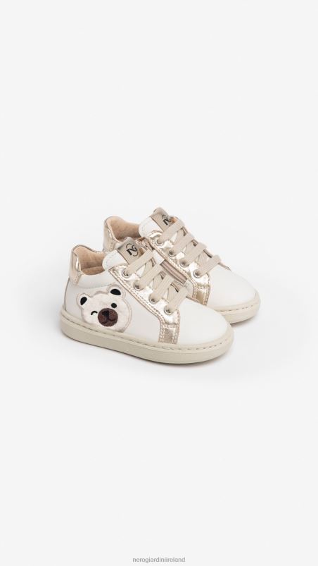 NeroGiardini Girl Art. I322537F Junior leather sneakers Osso N8HP4407