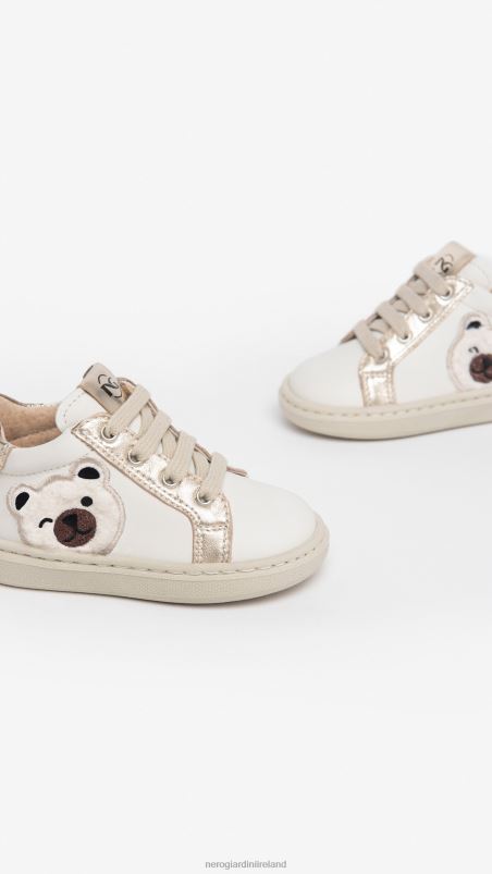 NeroGiardini Girl Art. I322537F Junior leather sneakers Osso N8HP4407