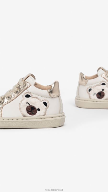 NeroGiardini Girl Art. I322537F Junior leather sneakers Osso N8HP4407