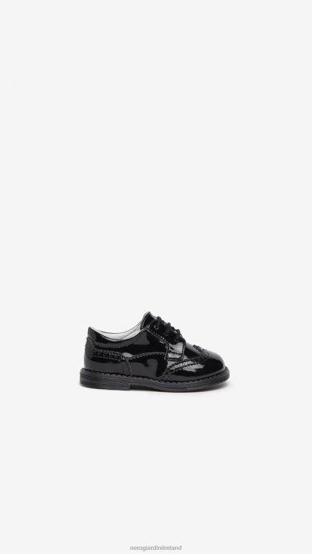 NeroGiardini Girl Art. I322544F Junior technical fabric tie-up shoes Nero N8HP4420