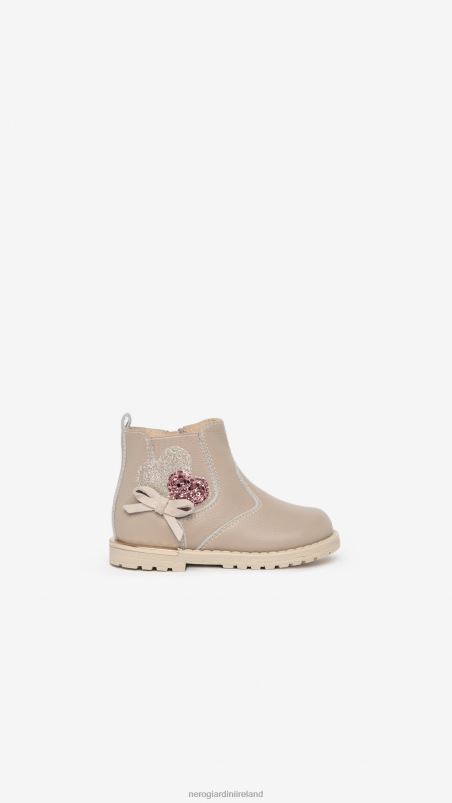NeroGiardini Girl Art. I322561F Junior leather ankle boots Beige N8HP4431