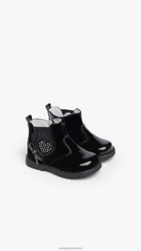 NeroGiardini Girl Art. I322571F Junior technical fabric chelsea boots Nero N8HP4430