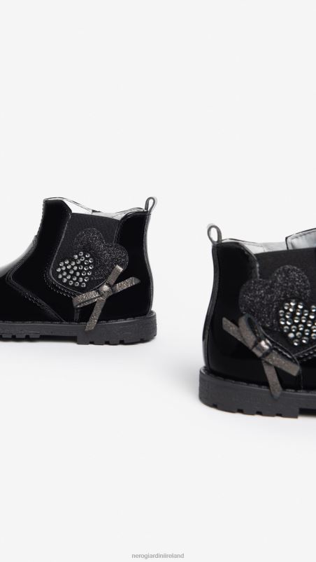 NeroGiardini Girl Art. I322571F Junior technical fabric chelsea boots Nero N8HP4430