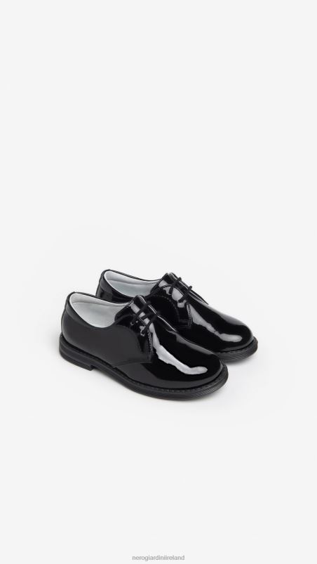 NeroGiardini Girl Art. I327543F Junior technical fabric tie-up shoes Nero N8HP4425