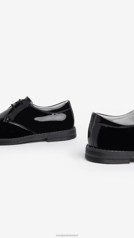 NeroGiardini Girl Art. I327543F Junior technical fabric tie-up shoes Nero N8HP4425