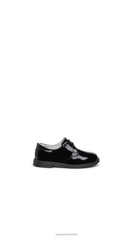 NeroGiardini Girl Art. I327543F Junior technical fabric tie-up shoes Nero N8HP4425