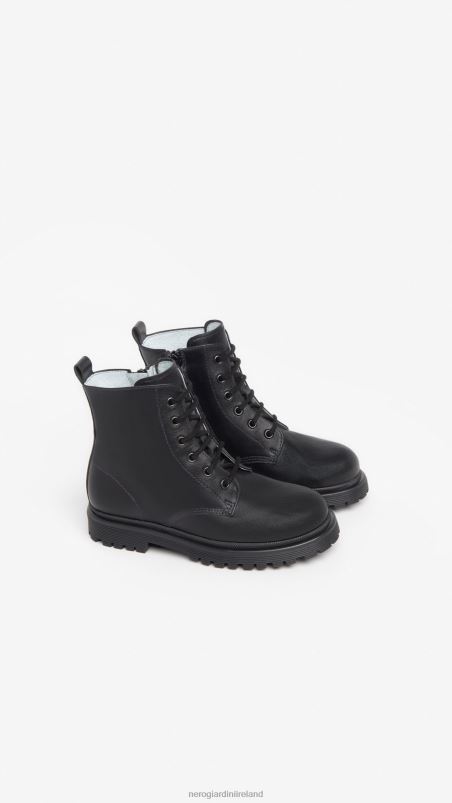 NeroGiardini Girl Art. I327552F Junior leather combat boots Nero N8HP4434