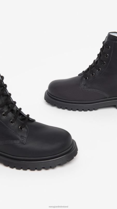 NeroGiardini Girl Art. I327552F Junior leather combat boots Nero N8HP4434