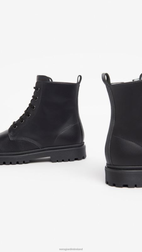 NeroGiardini Girl Art. I327552F Junior leather combat boots Nero N8HP4434