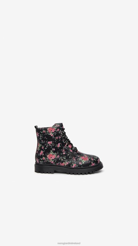 NeroGiardini Girl Art. I327553F Junior technical fabric combat boots Nero N8HP4435