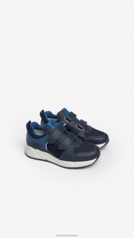 NeroGiardini Boy Art. I334500M leather and canvas sneakers Incanto N8HP4442