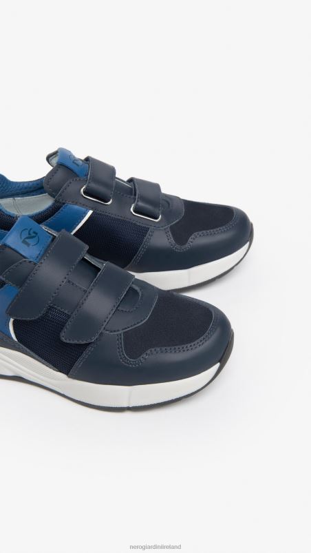 NeroGiardini Boy Art. I334500M leather and canvas sneakers Incanto N8HP4442
