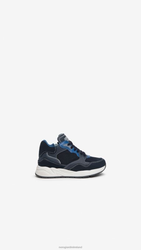 NeroGiardini Boy Art. I334501M leather and canvas sneakers Incanto N8HP4443