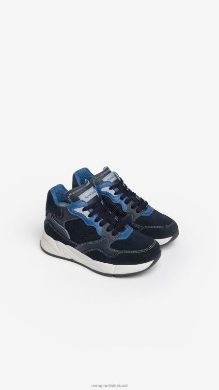 NeroGiardini Boy Art. I334501M leather and canvas sneakers Incanto N8HP4443