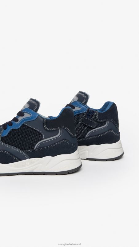 NeroGiardini Boy Art. I334501M leather and canvas sneakers Incanto N8HP4443
