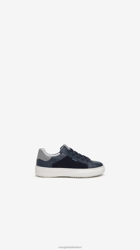 NeroGiardini Boy Art. I334520M leather and canvas sneakers Incanto N8HP4447