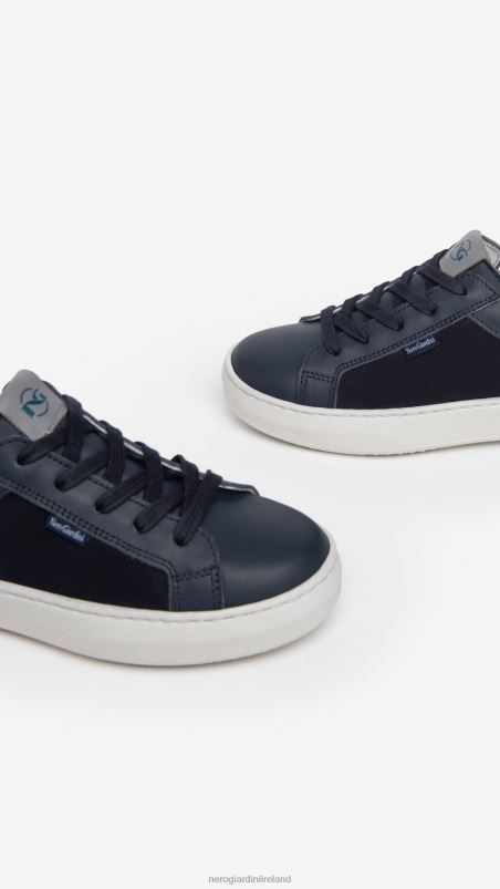 NeroGiardini Boy Art. I334520M leather and canvas sneakers Incanto N8HP4447