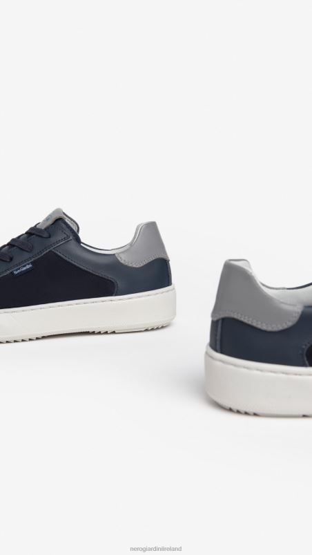 NeroGiardini Boy Art. I334520M leather and canvas sneakers Incanto N8HP4447
