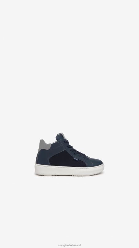 NeroGiardini Boy Art. I334521M leather and canvas sneakers Incanto N8HP4446