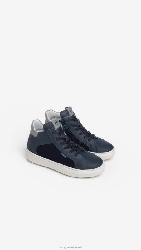 NeroGiardini Boy Art. I334521M leather and canvas sneakers Incanto N8HP4446