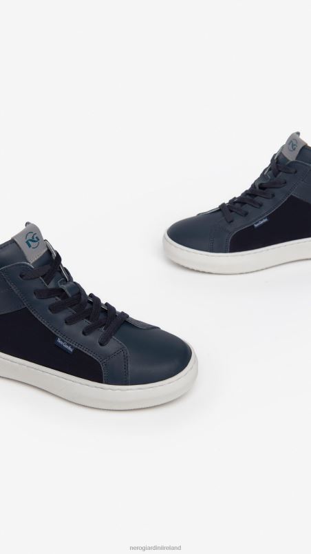 NeroGiardini Boy Art. I334521M leather and canvas sneakers Incanto N8HP4446