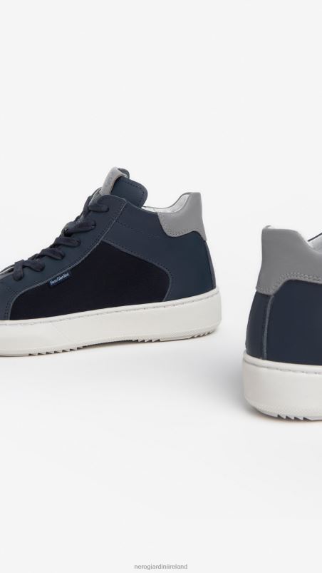 NeroGiardini Boy Art. I334521M leather and canvas sneakers Incanto N8HP4446