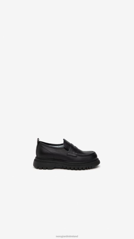 NeroGiardini Boy Art. I334560M leather loafers Nero N8HP4452