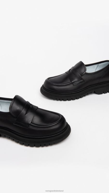 NeroGiardini Boy Art. I334560M leather loafers Nero N8HP4452