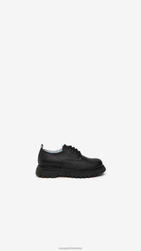 NeroGiardini Boy Art. I334561M leather tie-up shoes Nero N8HP4451