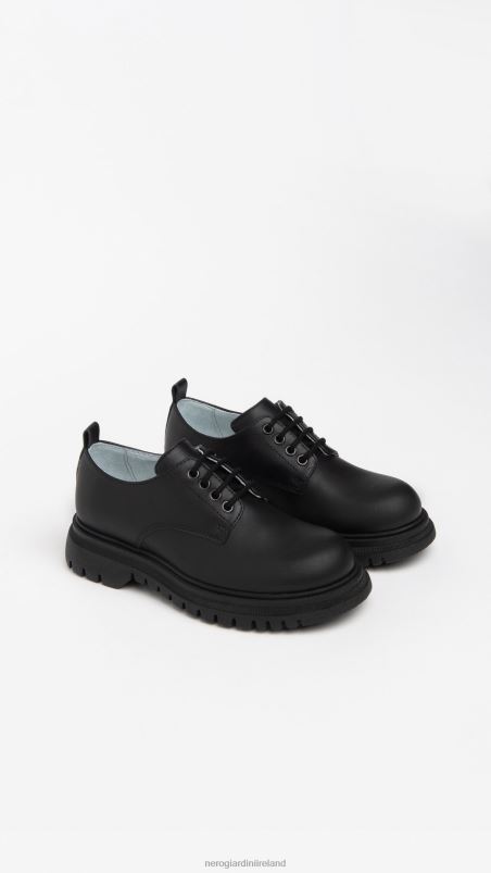 NeroGiardini Boy Art. I334561M leather tie-up shoes Nero N8HP4451