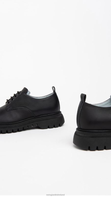 NeroGiardini Boy Art. I334561M leather tie-up shoes Nero N8HP4451