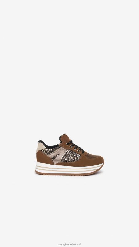 NeroGiardini Girl Art. I332710F leather and canvas sneakers Malto N8HP4461
