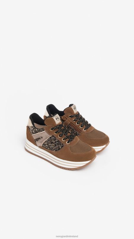 NeroGiardini Girl Art. I332710F leather and canvas sneakers Malto N8HP4461