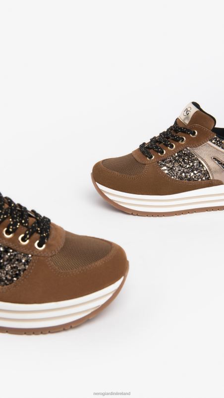 NeroGiardini Girl Art. I332710F leather and canvas sneakers Malto N8HP4461