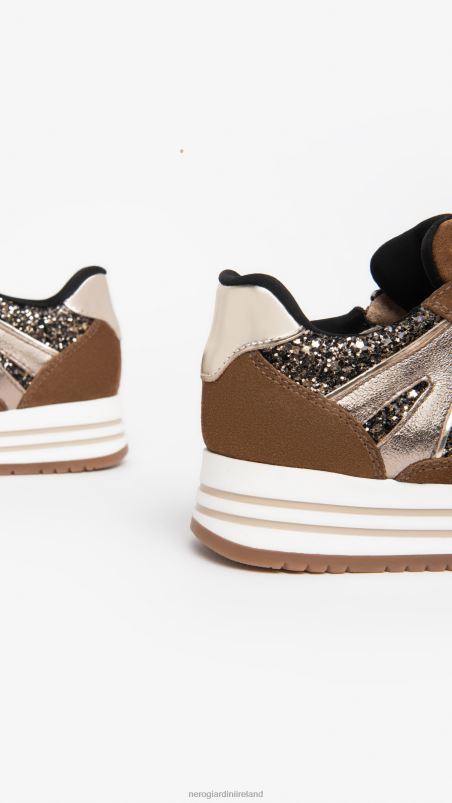NeroGiardini Girl Art. I332710F leather and canvas sneakers Malto N8HP4461