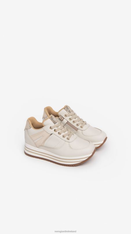 NeroGiardini Girl Art. I332711F leather sneakers Osso N8HP4462