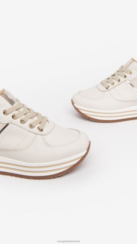 NeroGiardini Girl Art. I332711F leather sneakers Osso N8HP4462