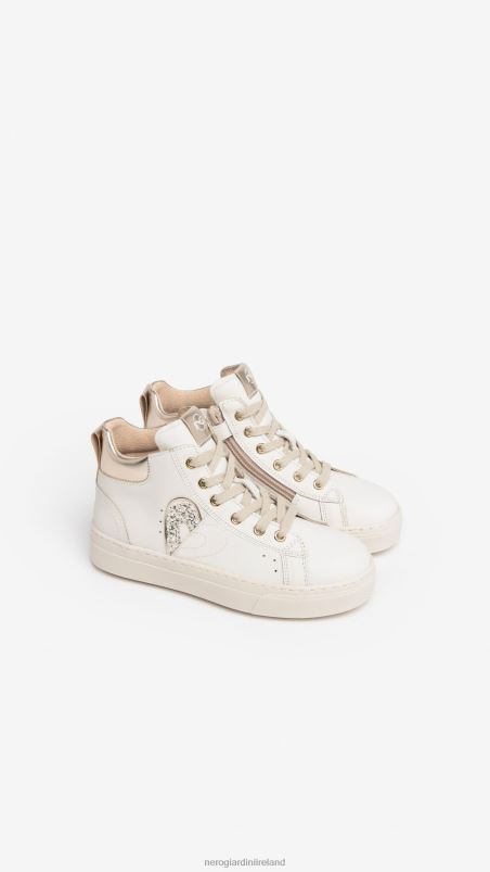 NeroGiardini Girl Art. I332722F leather sneakers Osso N8HP4464