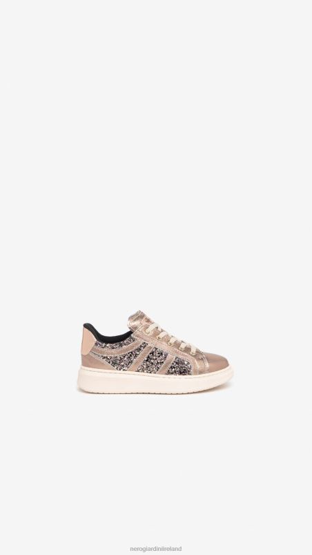 NeroGiardini Girl Art. I332731F leather and canvas sneakers Biscotto N8HP4469