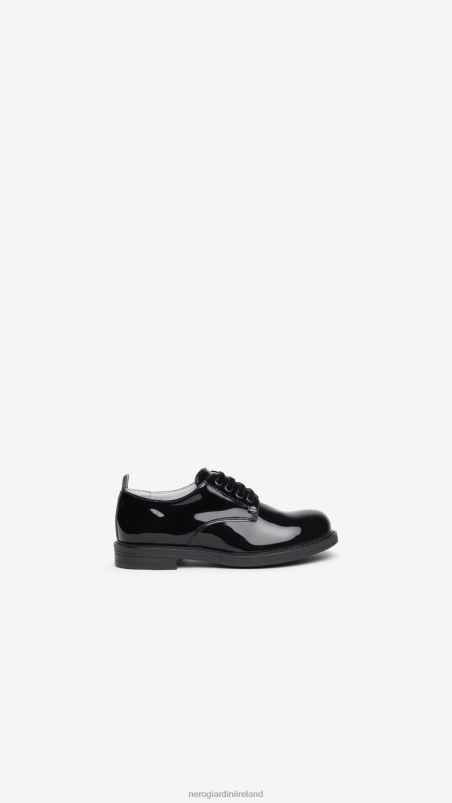 NeroGiardini Girl Art. I332751F technical fabric tie-up shoes Nero N8HP4474