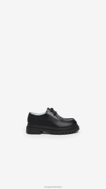 NeroGiardini Girl Art. I332762F leather tie-up shoes Nero N8HP4493