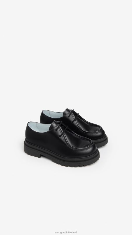 NeroGiardini Girl Art. I332762F leather tie-up shoes Nero N8HP4493