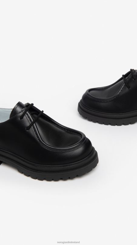 NeroGiardini Girl Art. I332762F leather tie-up shoes Nero N8HP4493
