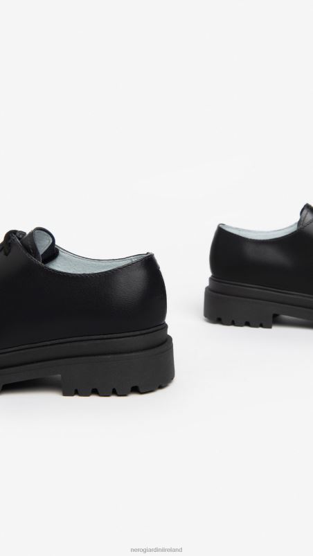 NeroGiardini Girl Art. I332762F leather tie-up shoes Nero N8HP4493