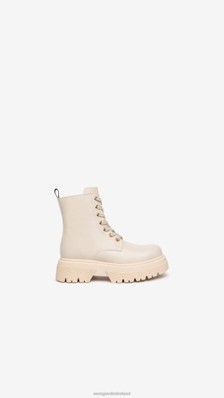 NeroGiardini Girl Art. I332780F leather combat boots Beige N8HP4482
