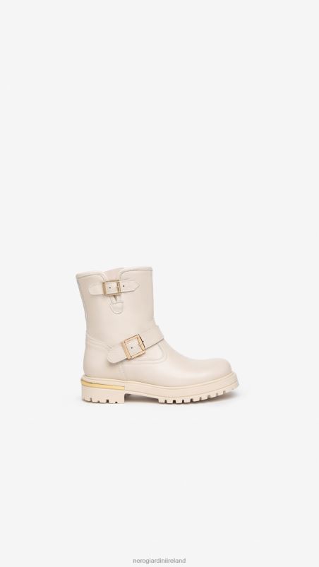 NeroGiardini Girl Art. I332792F leather ankle boots Beige N8HP4489